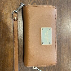 Michael Kors Tan Wristlet Wallet